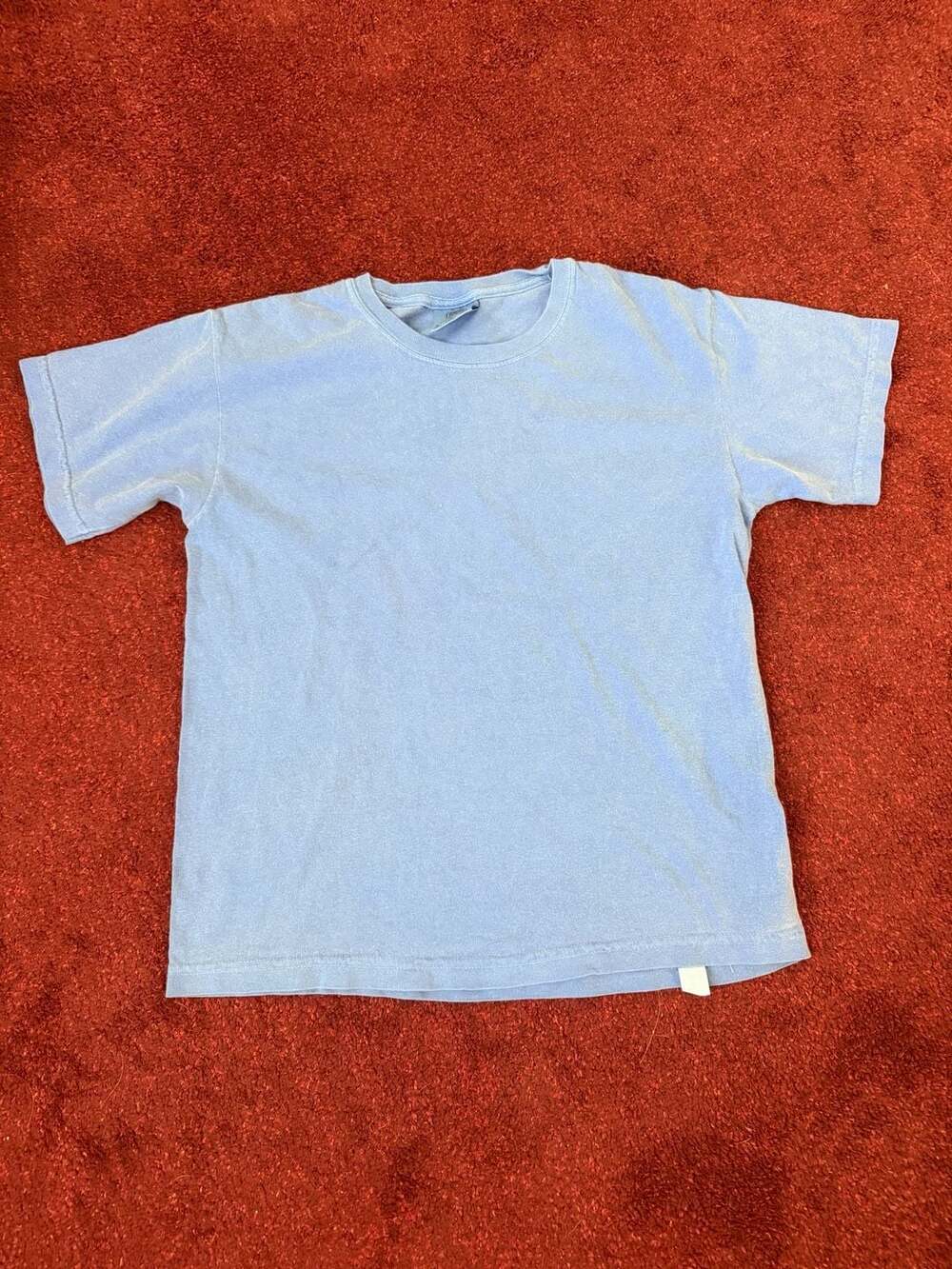 Comfort Colors Garment Dye Ring Spun Cotton Light Blue T-Shirt Size S